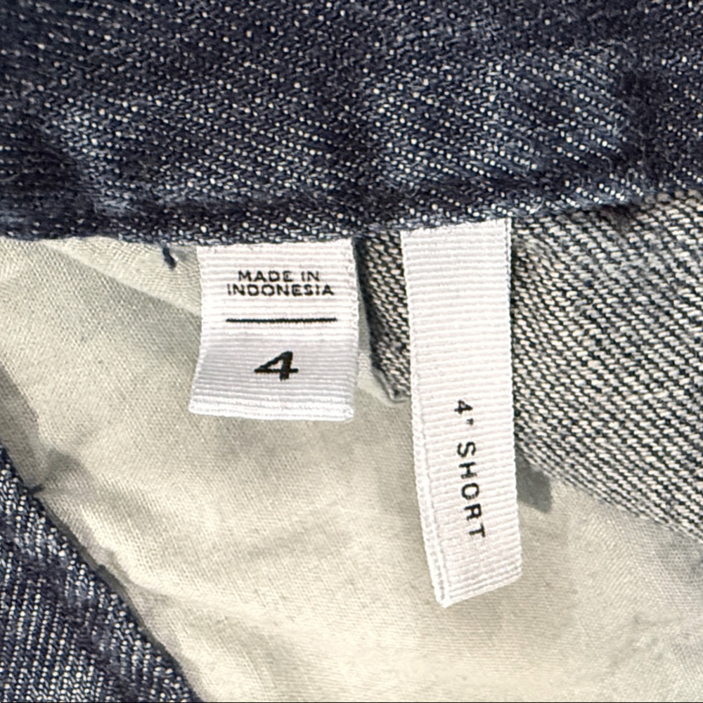 LOFT Navy Denim Mid-Rise Jean Shorts - Picture 4 of 4